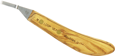 Копытный нож Double-S DELUXE Vet Medium, ветеринарный петлевой копытный нож